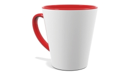Tasse Latte innen - rot