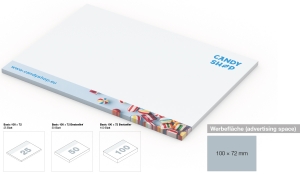 sticky note pad Basic 100 x 72 mm