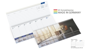 Tischquerkalender 2025 Master Register Karton inklusive Digitaldruck