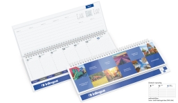 Table cross calendar 2025 Master register Natural Carton