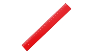 Ruler 20 cm - red