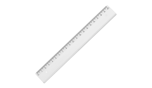Ruler 20 cm - transparent