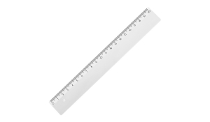 Ruler 20 cm - white