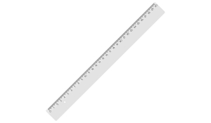 Ruler 30 cm-white