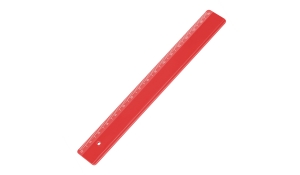 Ruler 16 cm - red
