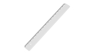 Ruler 16 cm - white