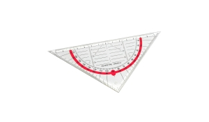 Triangular ruler - red