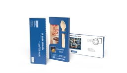 Dr. Oetker soul-warming cup pudding in a mailing folder