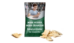 Apfelchips im Werbetütchen