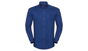 Oxford Hemd Men Langarm - königsblau