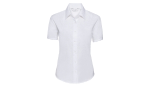 Oxford Blouse Ladies short sleeve - white