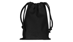 Pull bag with double drawstring 10 x 14 cm - black