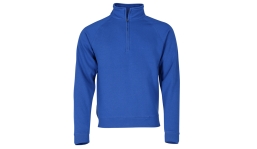 Premium Zip Neck Sweat Shirt Unisex - königsblau