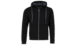 Doubleface Kapuzen-Jacke Unisex - schwarz/carbon