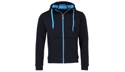 Doubleface Hooded Jacket unisex - navy/aqua