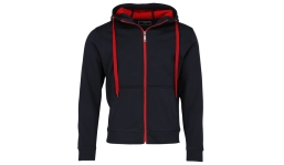 Doubleface Kapuzen-Jacke Unisex - marine/rot