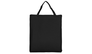 Cotton bag Classic with bottom gusset - black