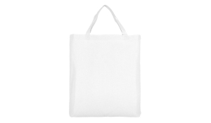 Cotton bag Classic with bottom gusset - white