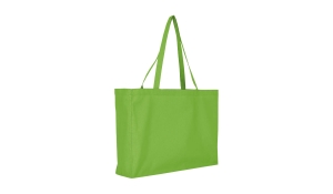 cotton shopper - lime green
