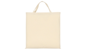 Cotton bag with two short handles square - nature