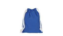 Pull bag with double drawstring 10 x 14 cm - royal blue