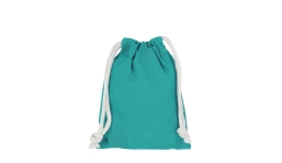 Pull bag with double drawstring 10 x 14 cm - emerald