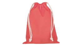 Pull bag with double drawstring 15 x 20 cm - salmon