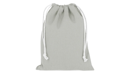 Pull bag with double drawstring 15 x 20 cm - light gray