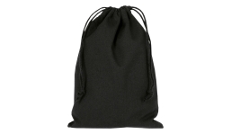 Pull bag with double drawstring 15 x 20 cm - black