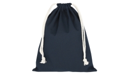 Pull bag with double drawstring 25 x 30 cm - dark blue