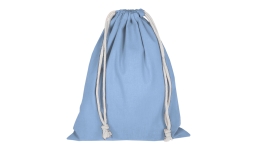 Pull bag with double drawstring 25 x 30 cm - sky blue