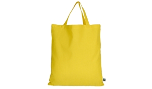 Tasche aus Fairtrade-Baumwolle mit zwei kurzen Henkeln - gelb
