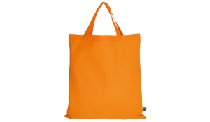 Tasche aus Fairtrade-Baumwolle mit zwei kurzen Henkeln - mandarin