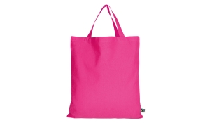 Tasche aus Fairtrade-Baumwolle mit zwei kurzen Henkeln - pink