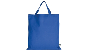 Tasche aus Fairtrade-Baumwolle mit zwei kurzen Henkeln - royalblau