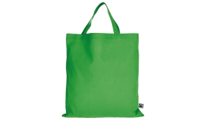 Tasche aus Fairtrade-Baumwolle mit zwei kurzen Henkeln - maigrün