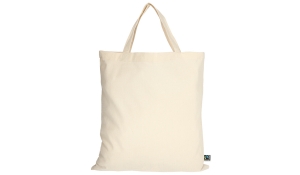 Tasche aus Fairtrade-Baumwolle mit zwei kurzen Henkeln - natur