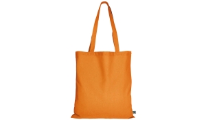 Tasche aus Fairtrade-Baumwolle mit zwei langen Henkeln - mandarin