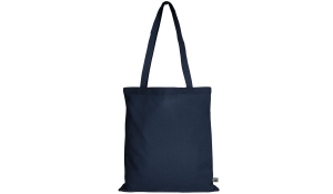 Tasche aus Fairtrade-Baumwolle mit zwei langen Henkeln - dunkelblau