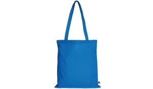 Tasche aus Fairtrade-Baumwolle mit zwei langen Henkeln - hellblau
