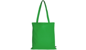 Tasche aus Fairtrade-Baumwolle mit zwei langen Henkeln - maigrün