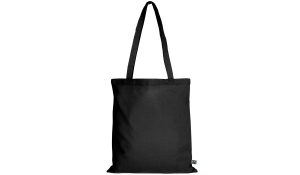 Tasche aus Fairtrade-Baumwolle mit zwei langen Henkeln - schwarz