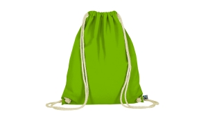 gymnastic bag made of fairtrade cotton - lime green