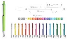 Kugelschreiber Exos Transparent