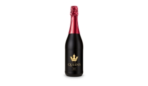 Sekt Cuvée - Flasche schwarz - Kapselfarbe Rot, 0,75 l