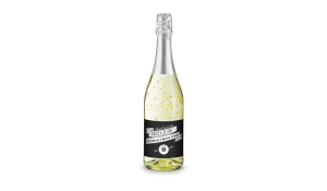 Golden Flakes - Flasche klar - Kapsel silber, 0,75 l