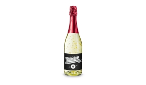 Golden Flakes - Flasche klar - Kapsel rot, 0,75 l