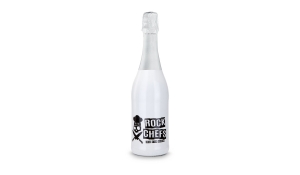 Sekt Cuvée - Flasche weiß-lackiert - Kapsel weiß, 0,75 l