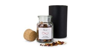 Gift box / Present set: Fruit tea Necto in glass