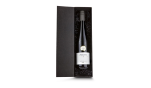 Geschenkset / Präsenteset: Weißwein im schwarzen Geschenkkarton